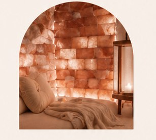 Salt cave with cushion